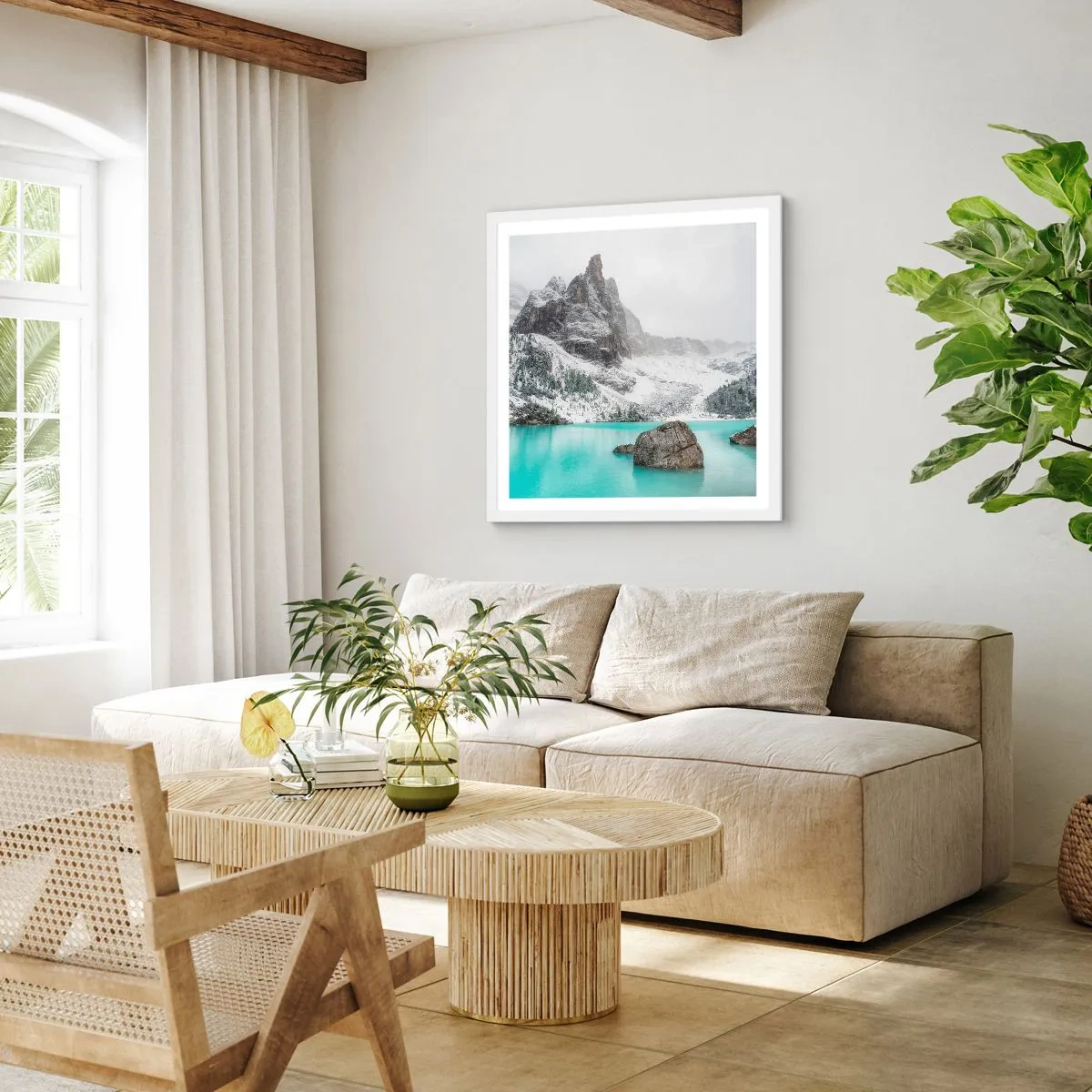 Poster in cornice bianca - Di guardia - 50x50 cm