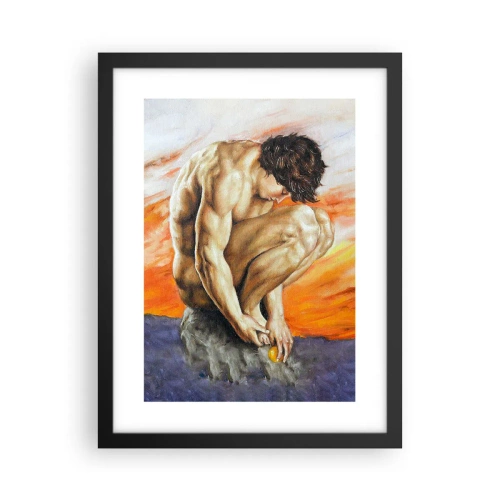 Poster in cornice nera - Immerso in se stesso - 30x40 cm