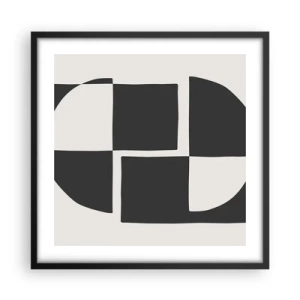 Poster in cornice nera - Antitesi - sintesi - 50x50 cm
