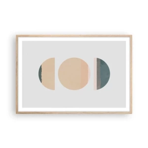 Poster in cornice rovere chiaro - Un cerchio dopo l'altro - 91x61 cm