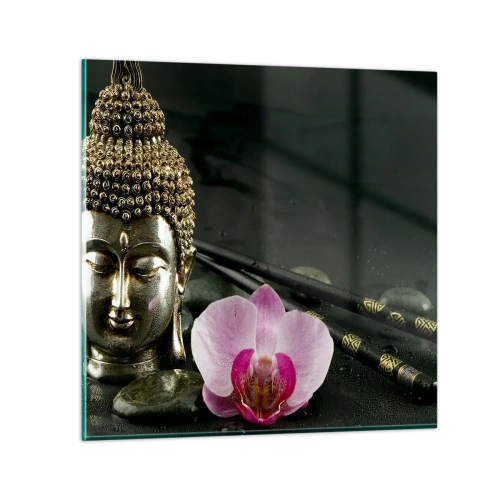 Quadro su vetro - Armonia di saggezza e bellezza - 30x30 cm