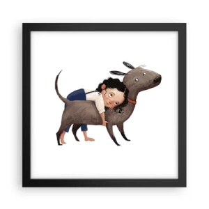 Poster in cornice nera - I migliori amici - 30x30 cm