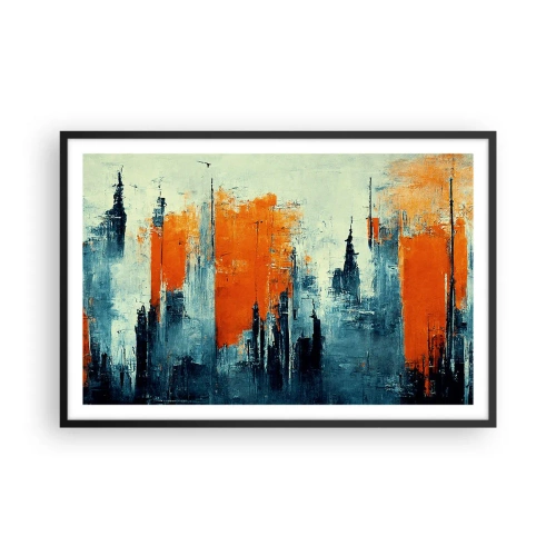 Poster in cornice nera - Paesaggio moderno - 91x61 cm