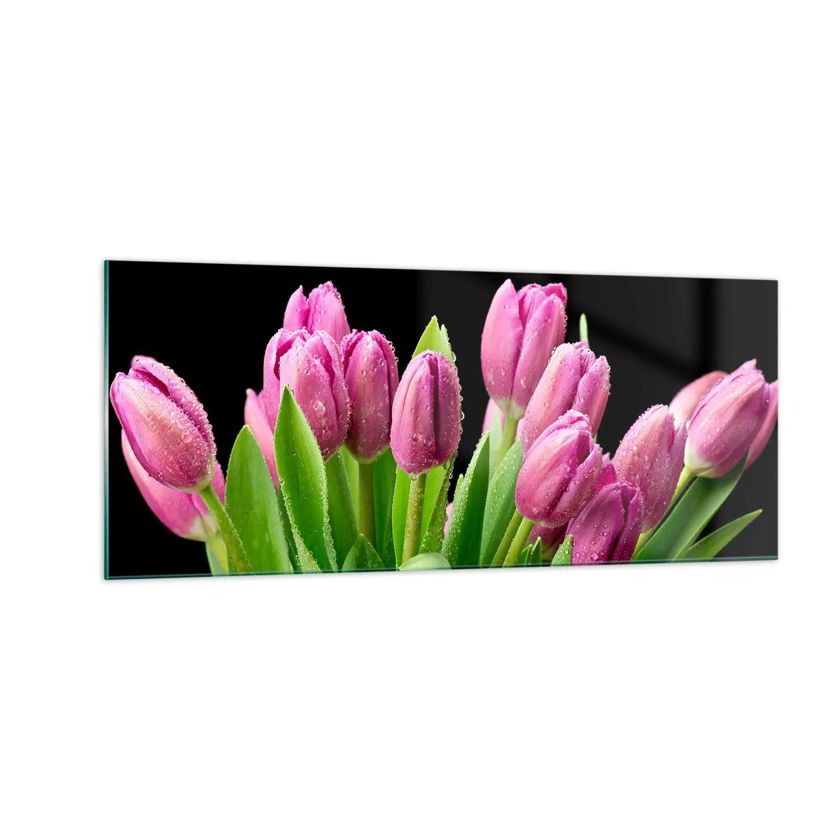 Quadro su vetro - Gioia lilla della primavera - 100x40 cm