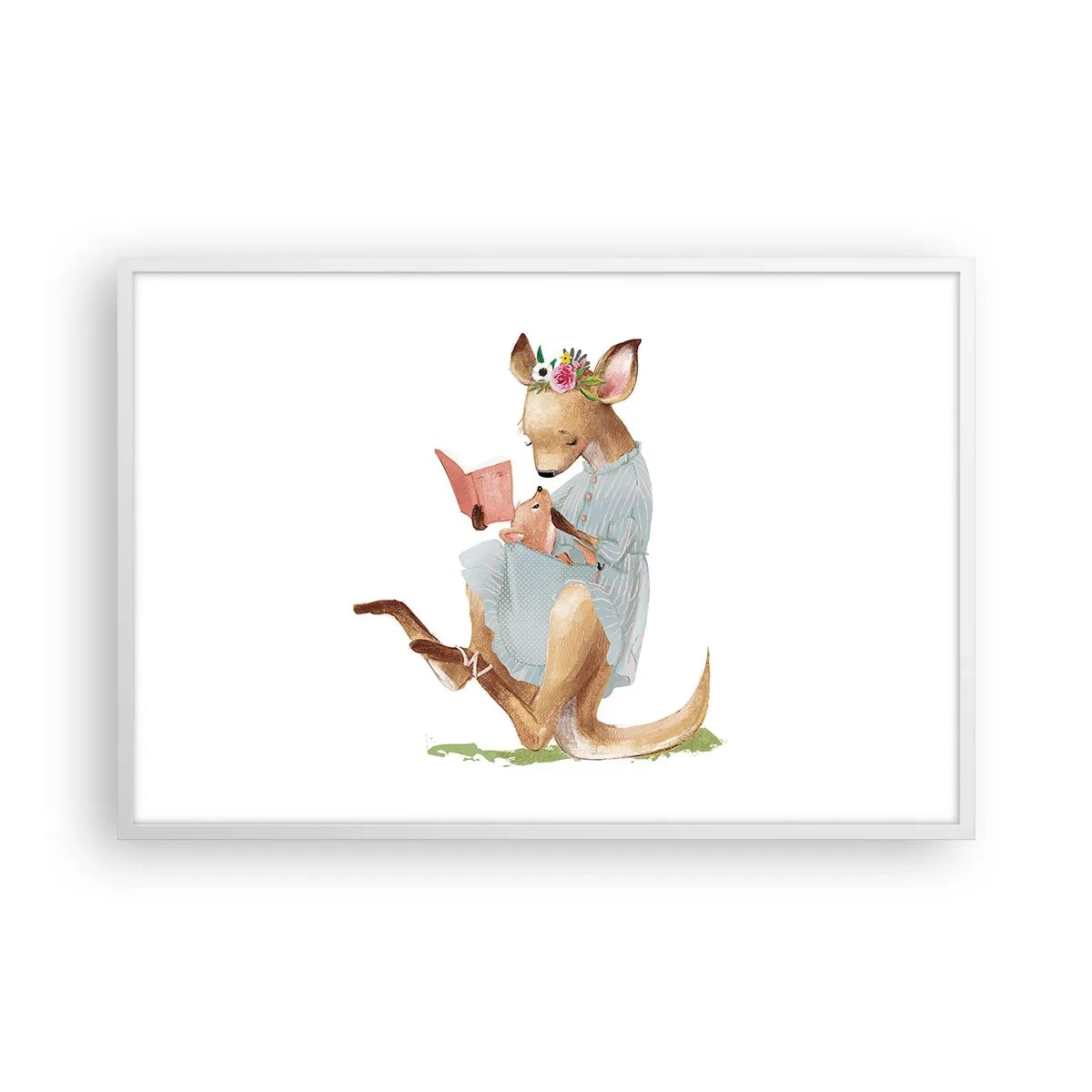 Poster in cornice bianca - Mamma, leggimi - 91x61 cm