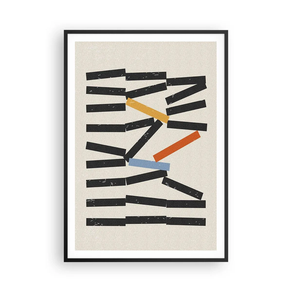 Poster in cornice nera - Composizione: domino - 70x100 cm