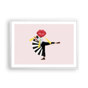 Poster in cornice bianca - Pop-art surrealistica - 70x50 cm