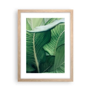 Poster in cornice rovere chiaro - Una vita intensamente verde - 30x40 cm