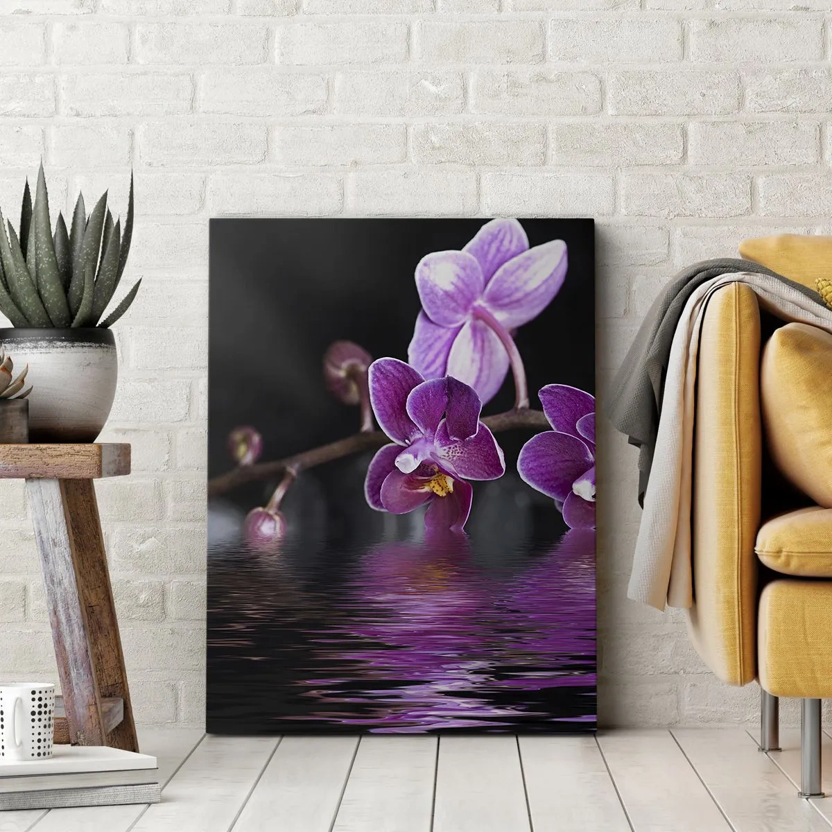 Quadro su tela - Stampe su Tela - La bellezza riflessa dai gigli - 45x80 cm
