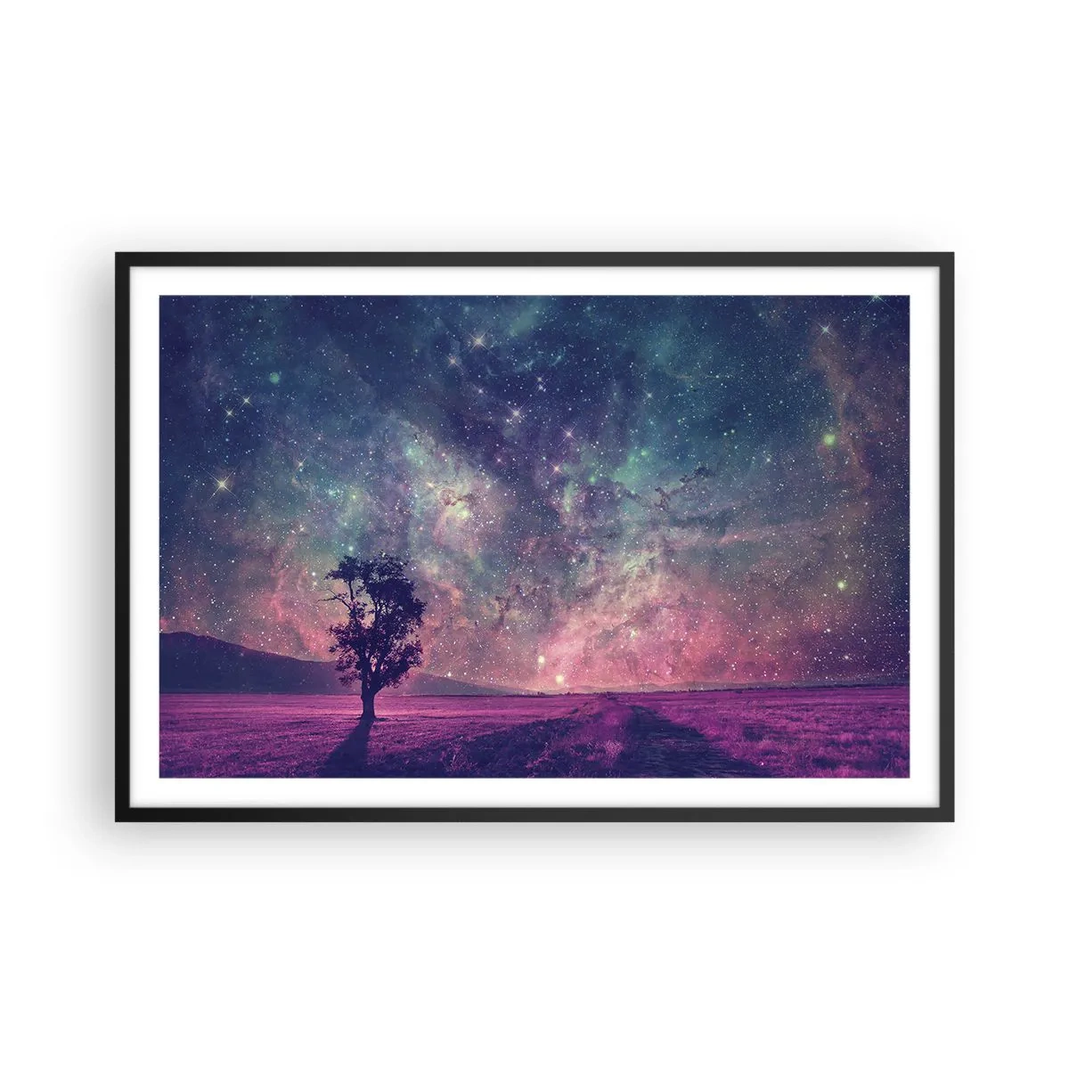Poster in cornice nera - Sotto un cielo magico - 91x61 cm