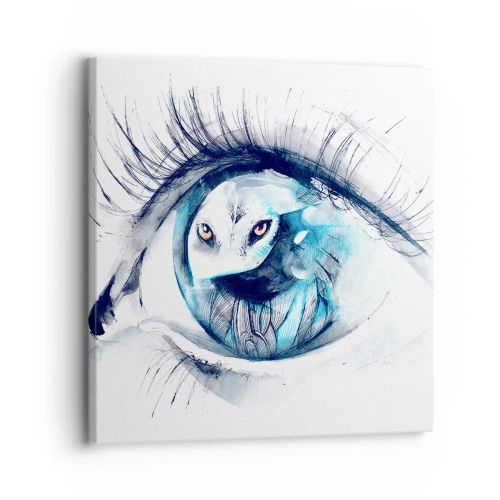 Quadro su tela - Stampe su Tela - Faccia a faccia con la natura selvaggia - 30x30 cm