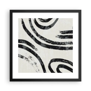 Poster in cornice nera - Interrotto a metà - 40x40 cm