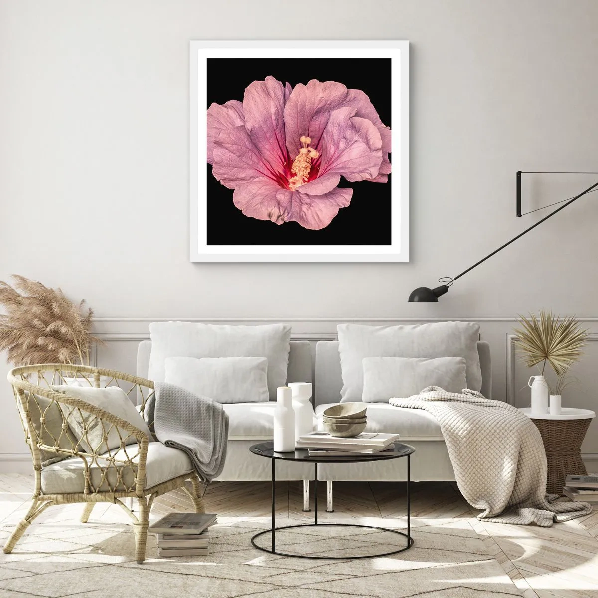 Poster in cornice bianca - Dritto al cuore - 30x30 cm