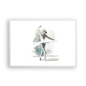 Poster in cornice bianca - Tramutata in un cigno - 100x70 cm