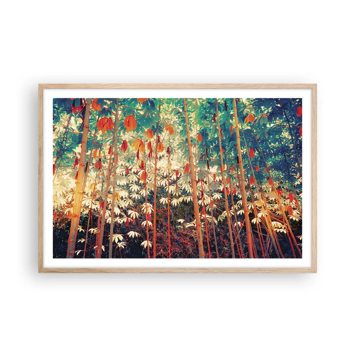 Poster in cornice rovere chiaro - La vita segreta delle foglie - 91x61 cm