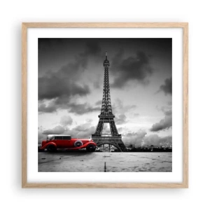 Poster in cornice rovere chiaro - Non molto tempo fa a Parigi - 50x50 cm