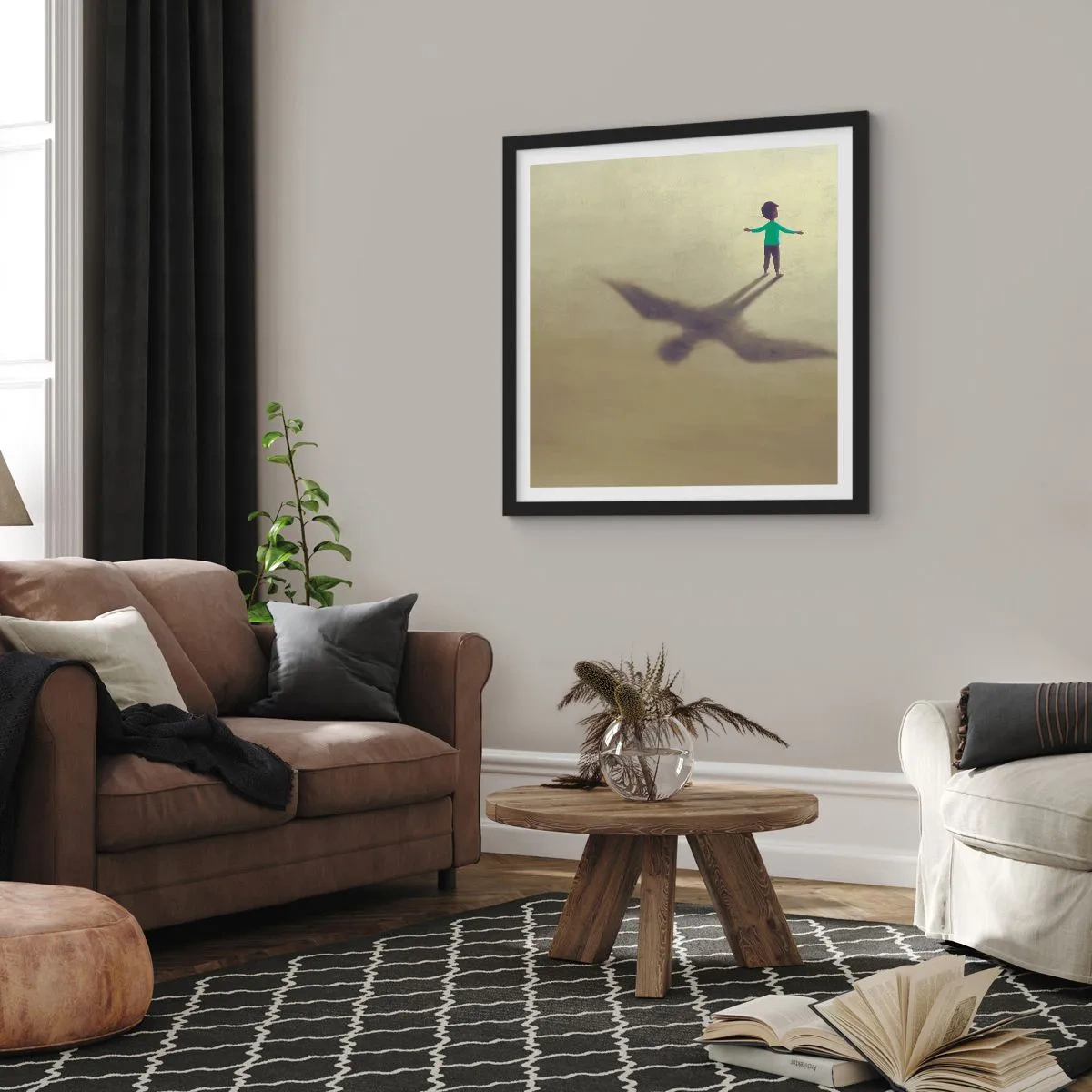 Poster in cornice nera - Eroe del futuro - 40x40 cm