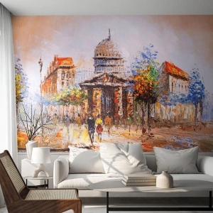 Fotomurale su misura Premium Canvas - Passeggiata a Parigi - Architettura, Città, Francia