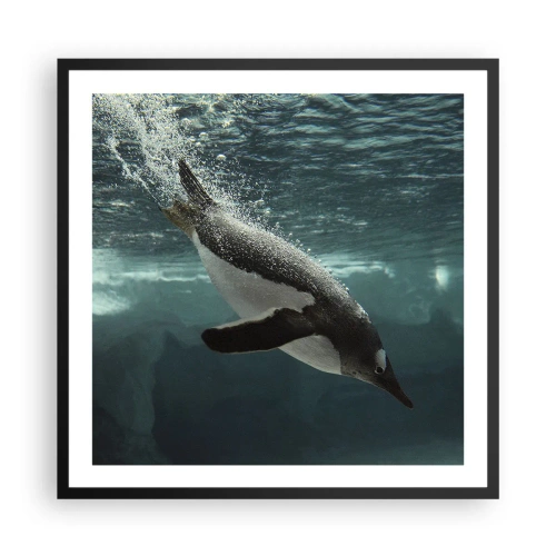 Poster in cornice nera - Benvenuto nel mio mondo - 60x60 cm