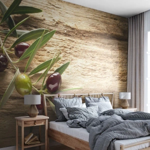 Fotomurali Premium Canvas - Direttamente dalla natura - Ramo d'olivo, Natura, Olive - 200x140 cm