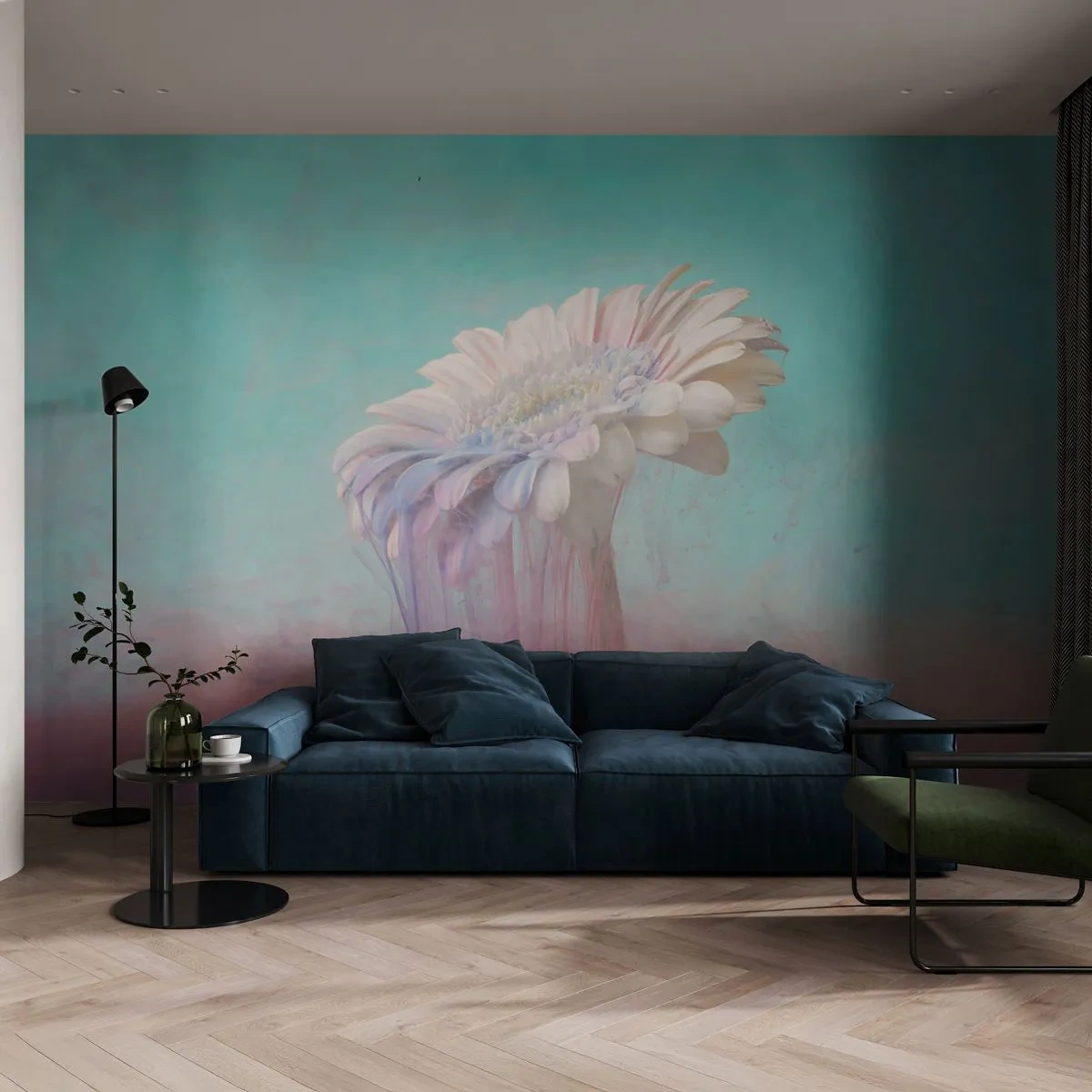 Fotomurali Premium Canvas - L'aldilà dei fiori - Astrazione, Fiore, Pezzo - 250x175 cm