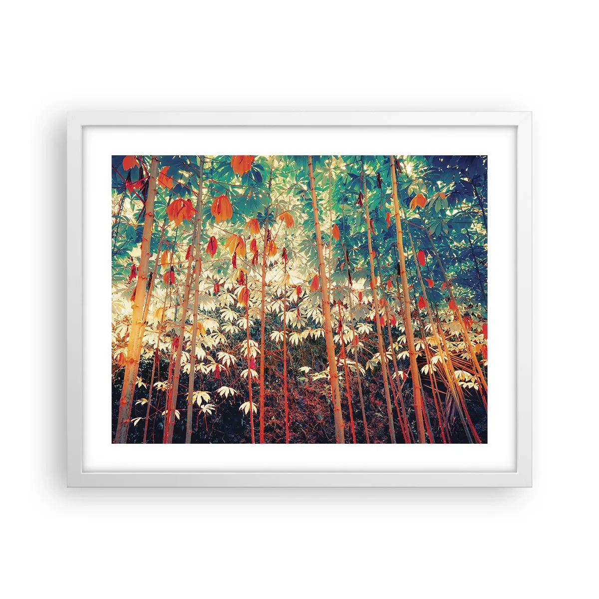 Poster in cornice bianca - La vita segreta delle foglie - 50x40 cm