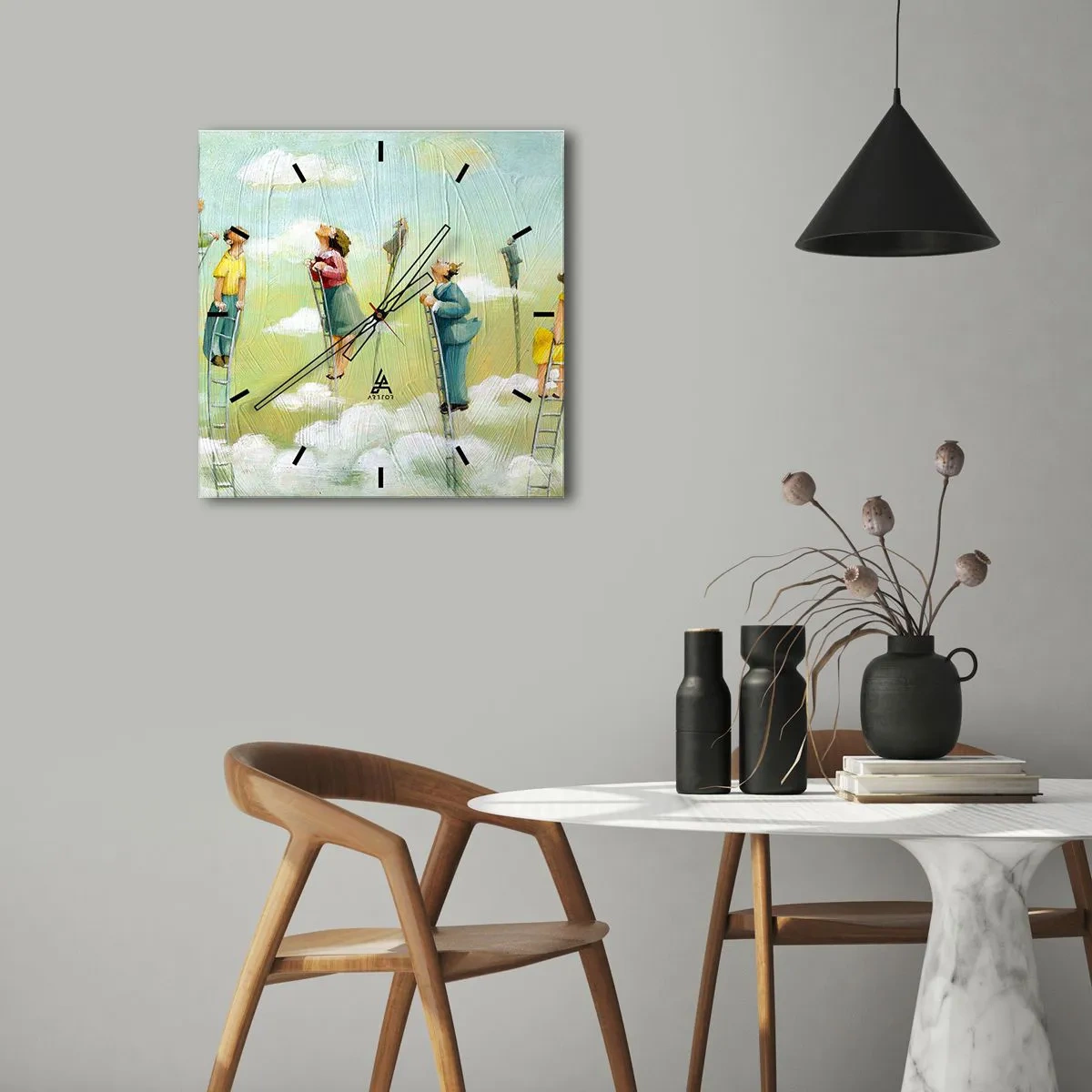Orologio da parete - Orologio in Vetro - Seguendo i propri sogni - 30x30 cm