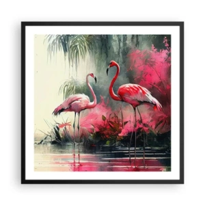 Poster in cornice nera - Lezione di naturale eleganza  - 60x60 cm