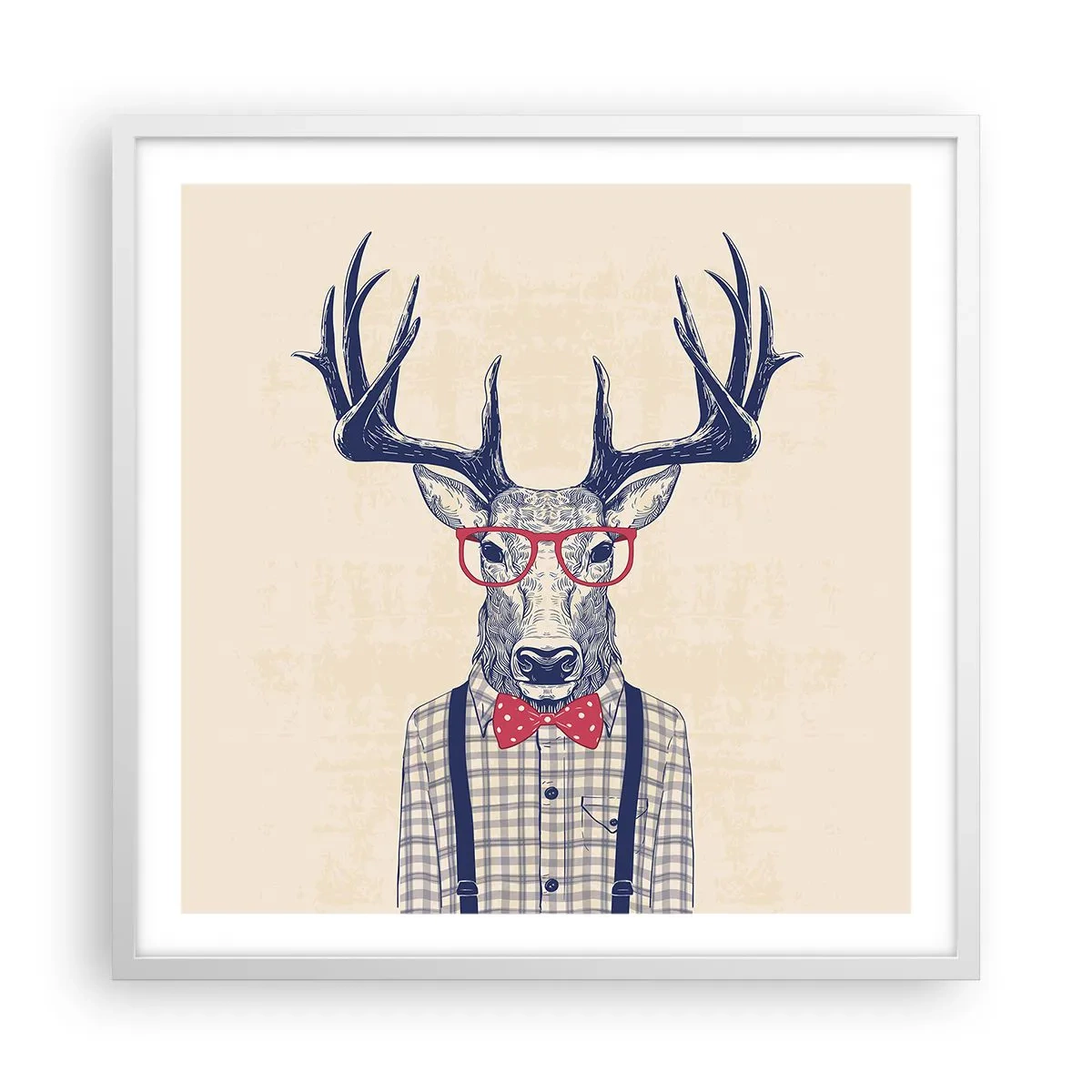 Poster in cornice bianca - Divertente stravaganza - 60x60 cm