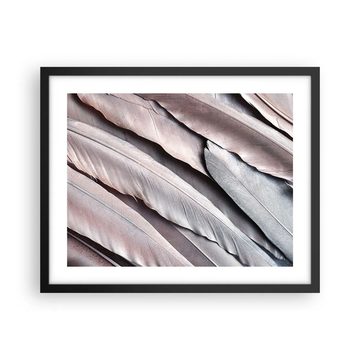 Poster in cornice nera - Argento rosato - 50x40 cm