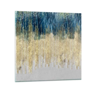Quadro su vetro - Confine dorato - 30x30 cm