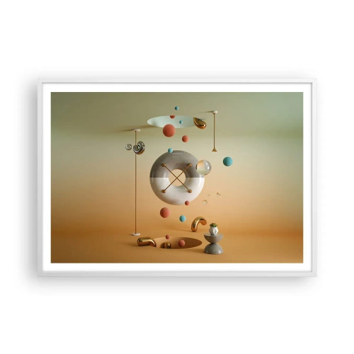 Poster in cornice bianca - Tutto può succedere - 100x70 cm