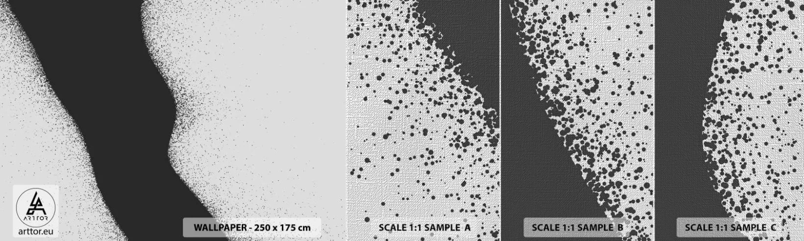 Campione di Fotomurale Premium Canvas - Equilibrio fluido - Astrazione, Pezzo, Minimalismo - 100x30 cm
