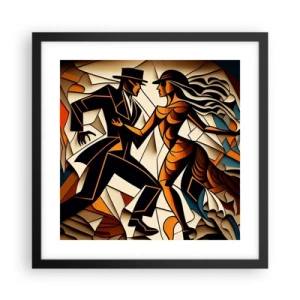 Poster in cornice nera - La danza della passione - 40x40 cm
