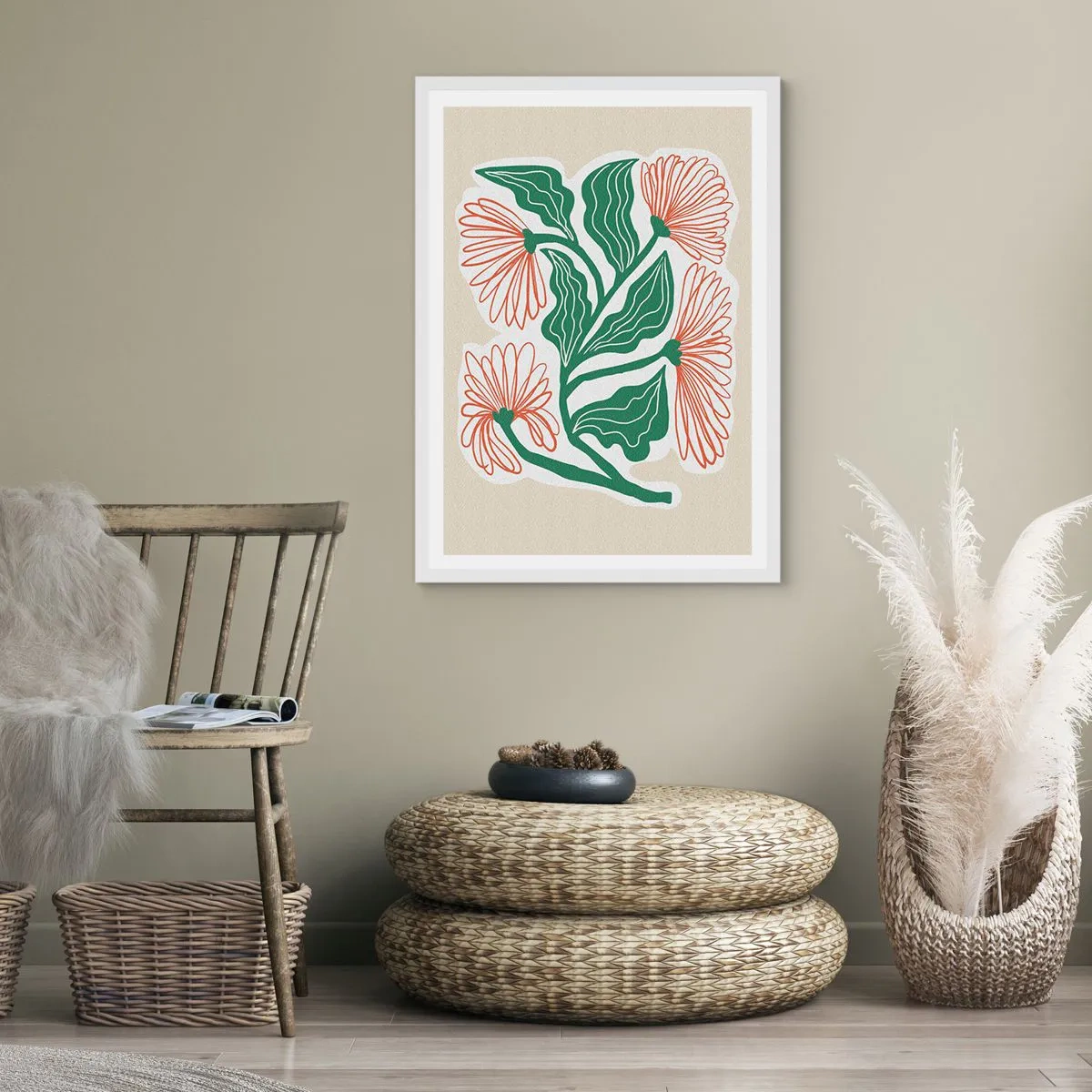 Poster in cornice bianca - Folklore e modernità - 40x50 cm