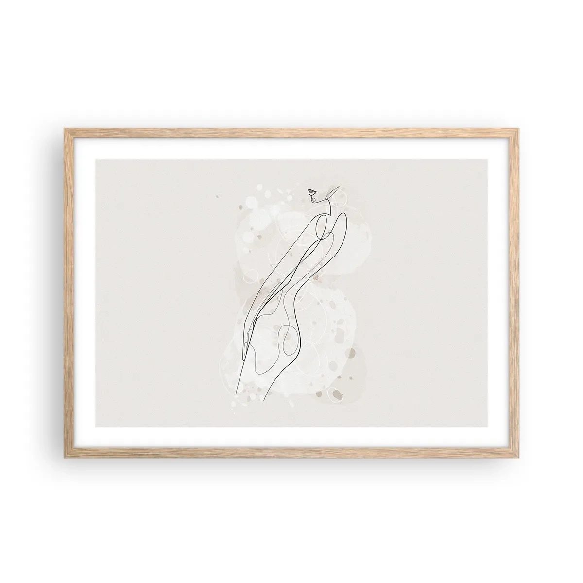 Poster in cornice rovere chiaro - Errando con lo sguardo - 70x50 cm