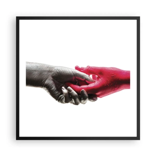 Poster in cornice nera - Insieme, sebbene diversi - 60x60 cm