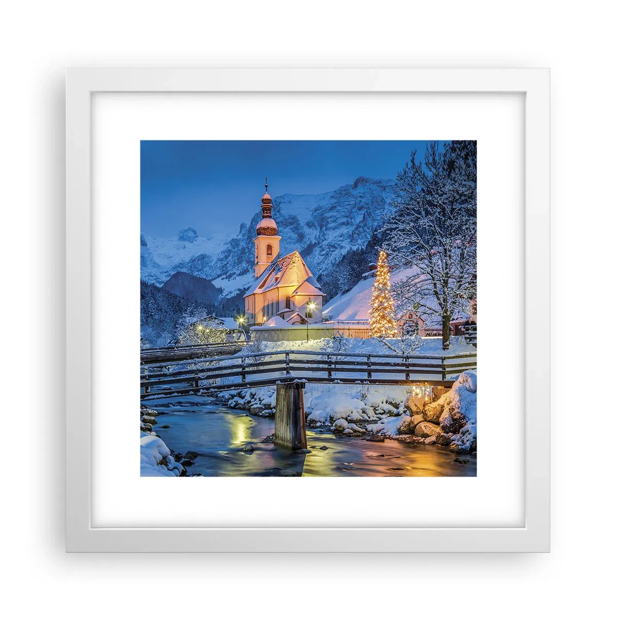 Poster in cornice bianca - Lo spirito di Natale - 30x30 cm