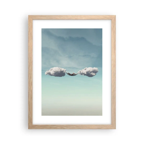 Poster in cornice rovere chiaro - La felicità del momento - 30x40 cm