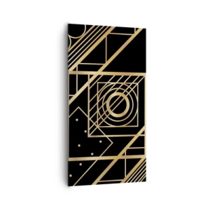 Quadro su tela - Stampe su Tela - Geometria dorata - 65x120 cm