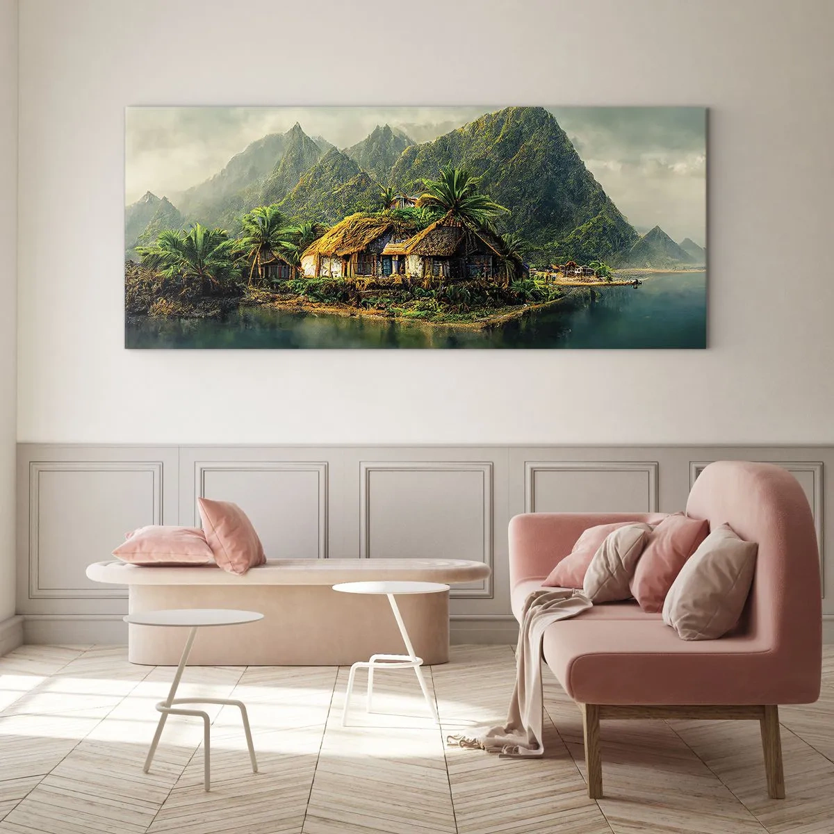 Quadro su vetro - Paradiso tropicale - 90x30 cm