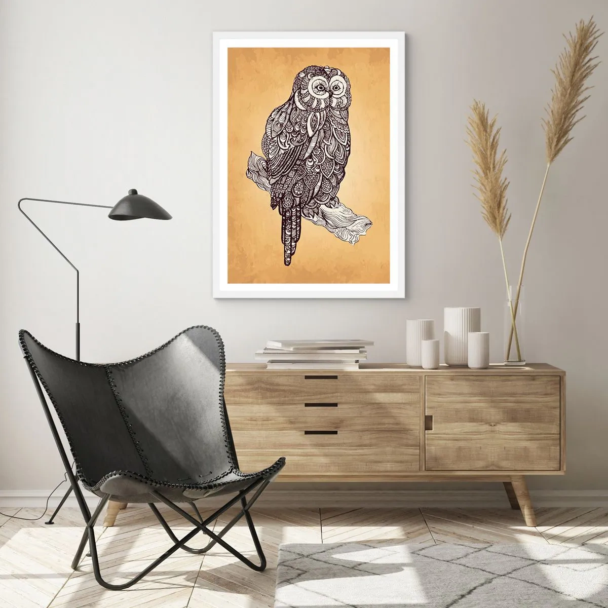 Poster in cornice bianca - Delicati ghirigori di saggezza - 50x70 cm