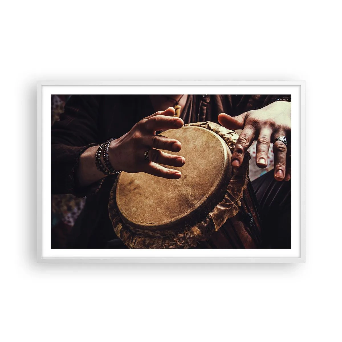 Poster in cornice bianca - Al ritmo del cuore - 91x61 cm