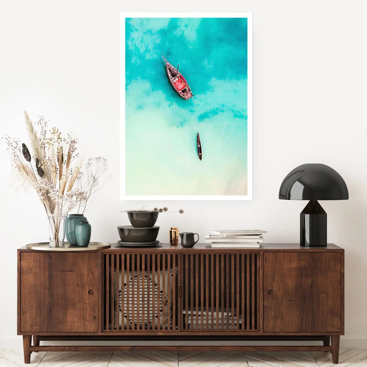 Poster - Nelle spiagge di Zanzibar, quando c'è troppa acqua... - 40x50 cm