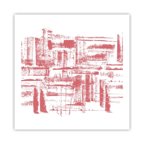 Poster - Città rossa - 60x60 cm