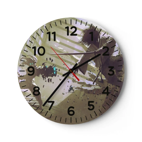 Orologio da parete - Orologio in Vetro - Anche tu puoi essere un samurai - 30x30 cm