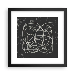 Poster in cornice nera - Il caos dei pensieri - 30x30 cm