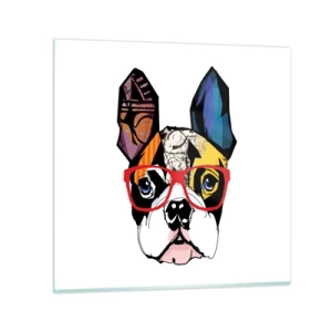 Quadro su vetro - Intellettuale - 30x30 cm