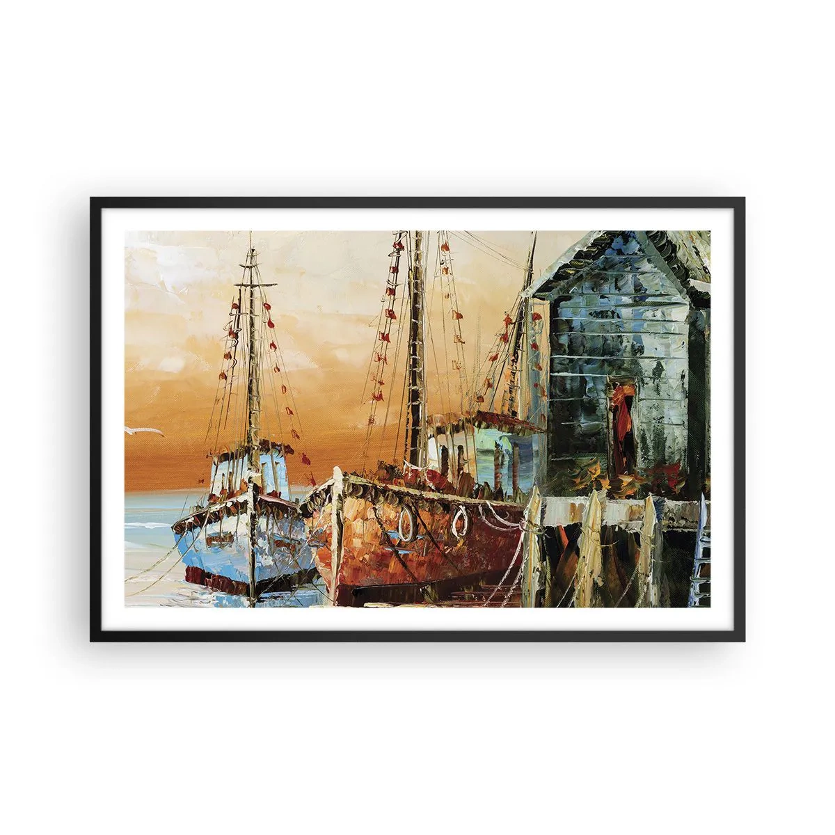 Poster in cornice nera - Ritorno tranquillo - 91x61 cm