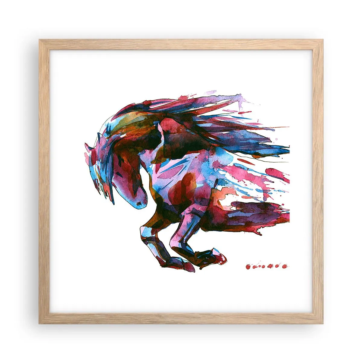 Poster in cornice rovere chiaro - In estasi - 40x40 cm